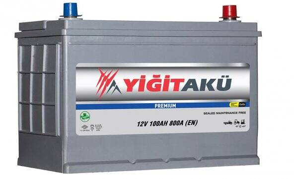 12 V 100 Ah Alçak Yiğit Akü - 1