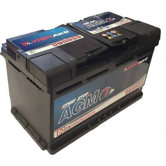 12 V 80 AH AGM Yiğit Akü Start & Stop - 1