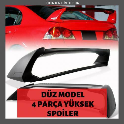 4 Parça Yüksek Spoiler Honda Fd6 Rr Cruze Sedan - 2