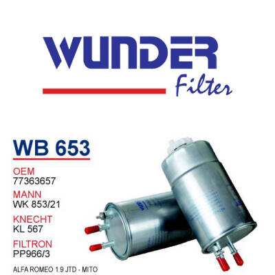 77363657 Fiat Linea Doblo 1.9 Mazot Filtresi Wunder - 1