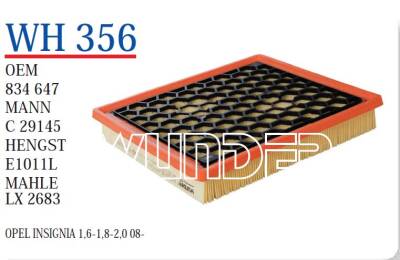 834647 Wunder Hava Filtresi Insignia 1.6 - 1.8 - 2.0 08 - Wh356 - WUNDER