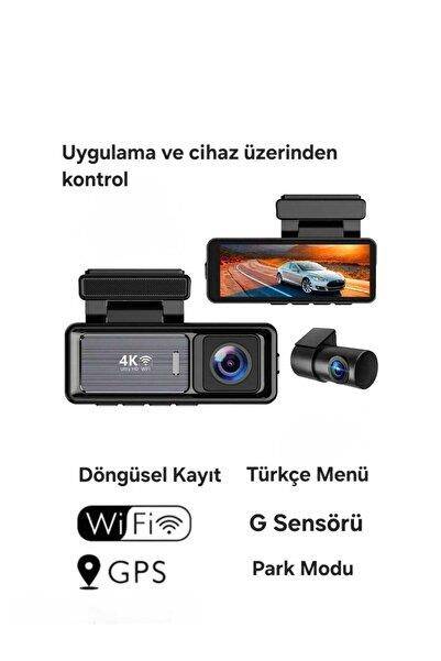 Araç Kayıt Kamerası Yol ve Araç İçi Wifi 4K +24 Saat Kayıt Enerji Modülü - 4