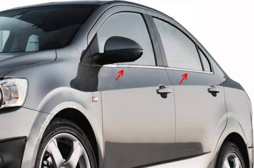 Aveo 2012 Sonrası T300 Cam Altı Krom Çıta Sedan - 1