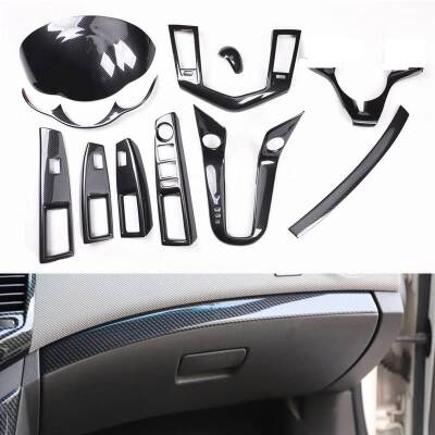 Chvrolet Cruze 7D Karbon Fiber İç Göğüs Torpido Kaplama Set 10 Parça - İTHAL