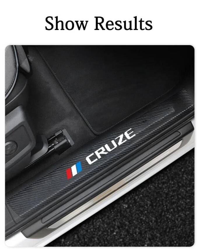 Cruze Eşik Kaplama Sticker Karbon M Model 4 Lü Hb/Sedan - 3