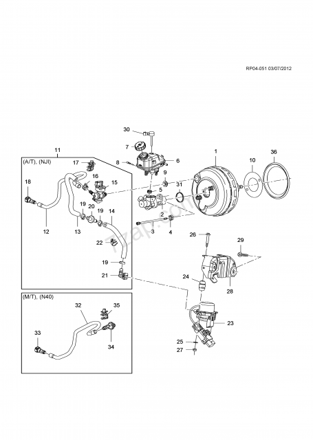 Cruze Fren Vakum Destek Motoru Valfi Gm 13447951 - 3