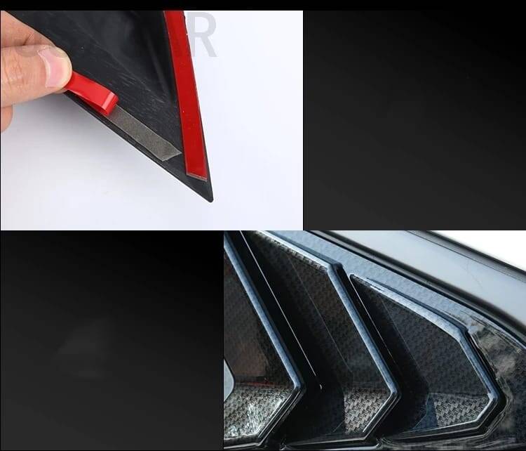 Honda Civic Fc5 Arka Kelebek Cam Rüzgarlığı Mat Siyah - 5