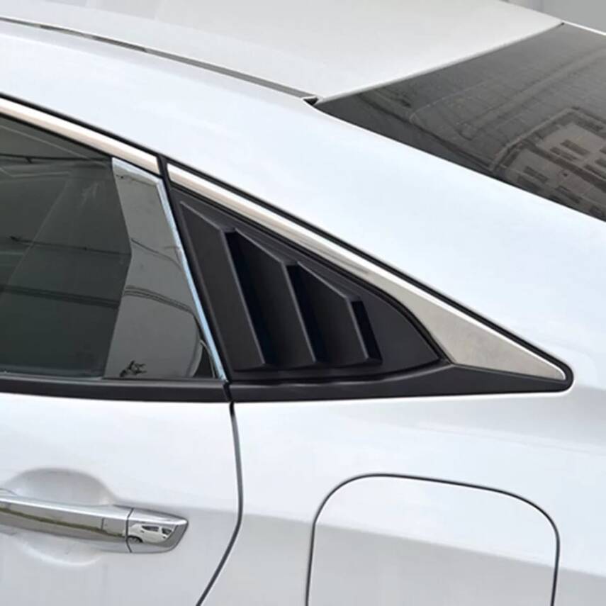 Honda Civic Fc5 Arka Kelebek Cam Rüzgarlığı Parlak Siyah - 4