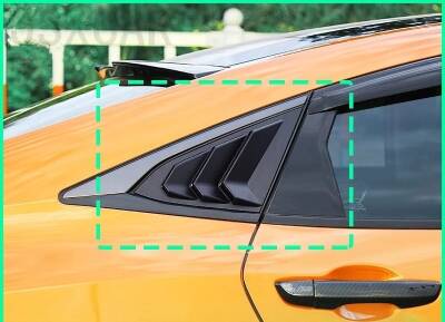 Honda Civic Fc5 Arka Kelebek Cam Rüzgarlığı Parlak Siyah - 9