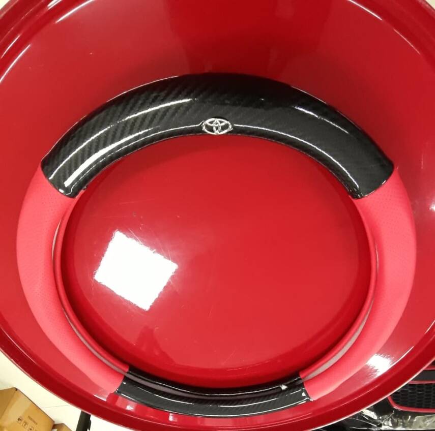 Özel Tasarım İthal M Direksiyon Kılıfı Toyota Kırmızı - 1