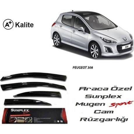 Peugeot 308 2000-2014 Cam Rüzgarlığı Sunplex - 1