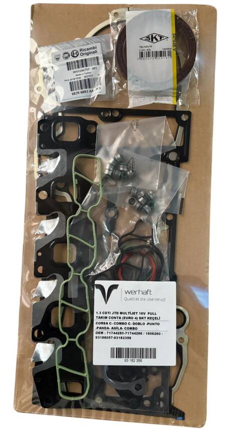 Takım Conta Corsa C Doblo Fiorino 1.3 ( SKT Keçeli ) Euro 4 Werhaft - 1