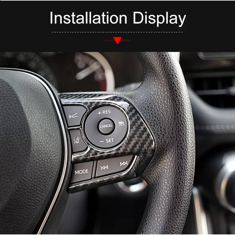 Toyota Corolla 2019 Sonrası E210 Kasa Direksiyon Tuş Kontrol Kapak 2 Li Set Gri - 4