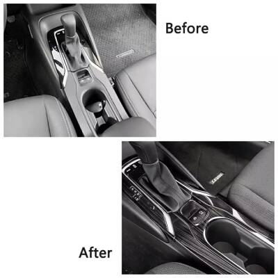 Toyota Corolla 2019 Sonrası E210 Kasa Vites Etrafı Kaplama Set Siyah - 7